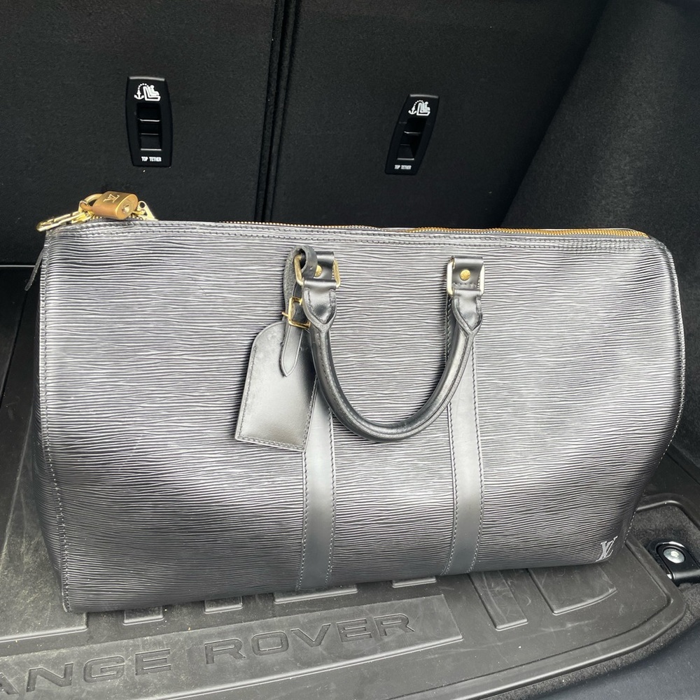 COPY - LV Keepall Epi Leather Travel Bag 45 - black